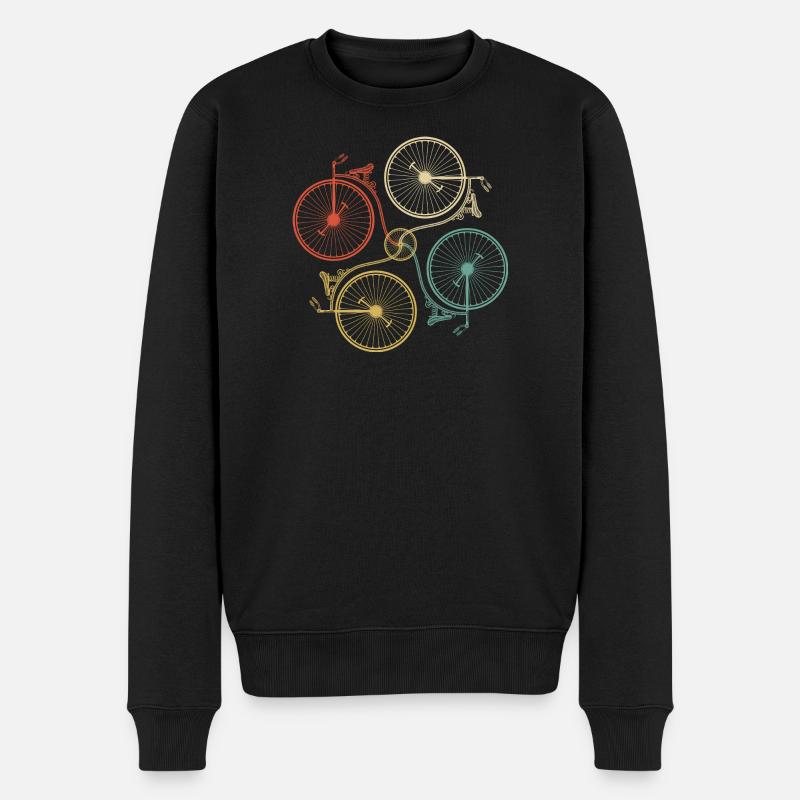 Dégradé de mosaïque de roue - Pull Premium bio Homme - noir