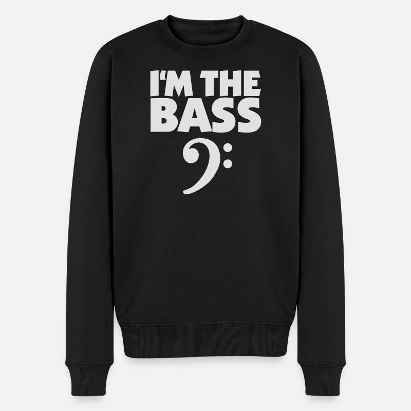 I'm the Bass Blanc (FR) - Pull Premium bio Homme - noir