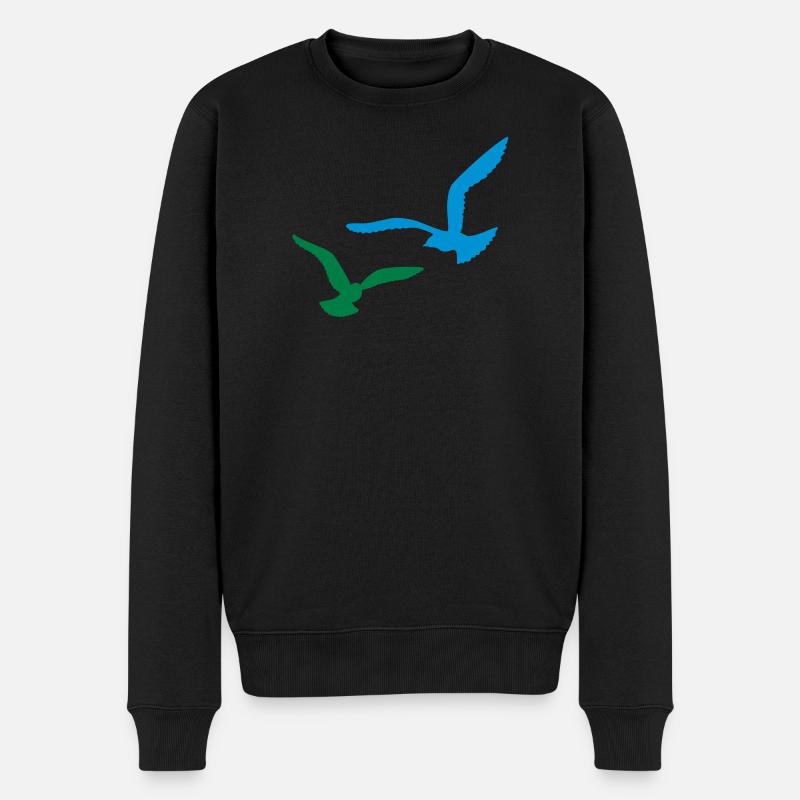 moewen vogel natur - Männer Premium Bio Pullover - Schwarz