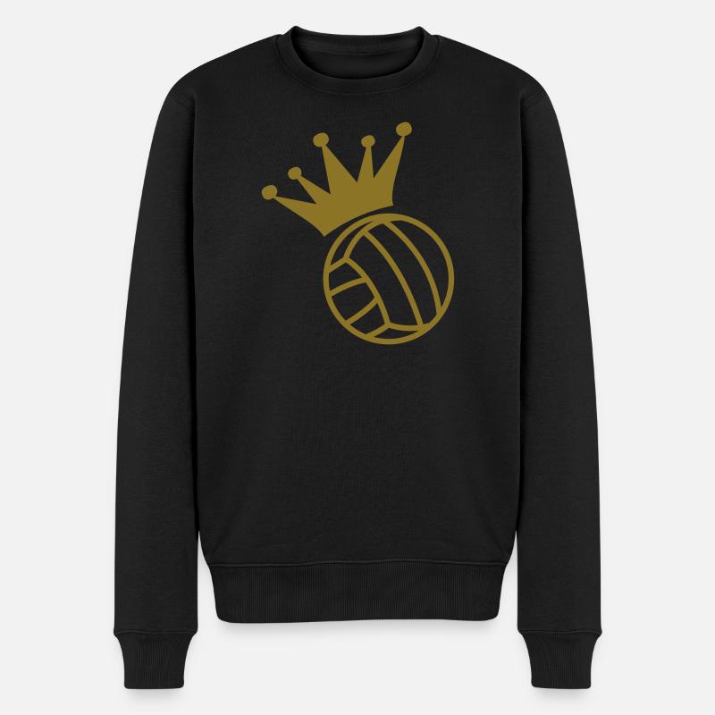 Volleyball - Männer Premium Bio Pullover - Schwarz