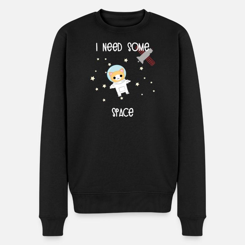 Wissenschaft Katze - Männer Premium Bio Pullover - Schwarz