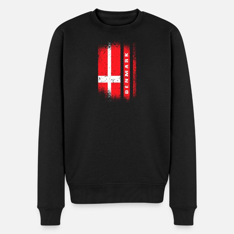 Danemark Drapeaux Conception / Cadeau Copenhague - Pull Premium bio Homme - noir