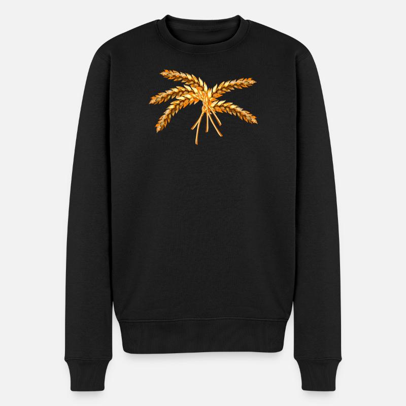 aehren landwirtschaft getreide - Männer Premium Bio Pullover - Schwarz