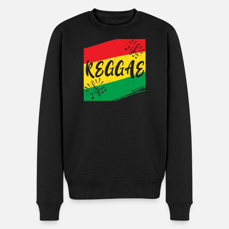 Musique arc-en-ciel avec partition imprimée - Pull Premium bio Homme - noir