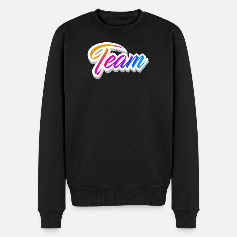 Team - Männer Premium Bio Pullover - Schwarz