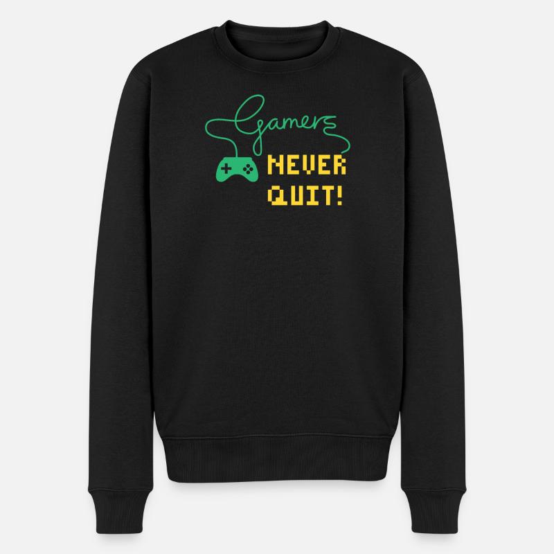 Gamer - Männer Premium Bio Pullover - Schwarz
