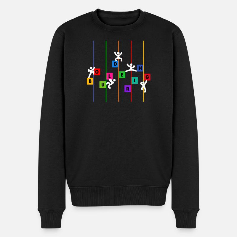 Boulder Escalade Alpinisme Drôle Drôle Sport - Pull Premium bio Homme - noir