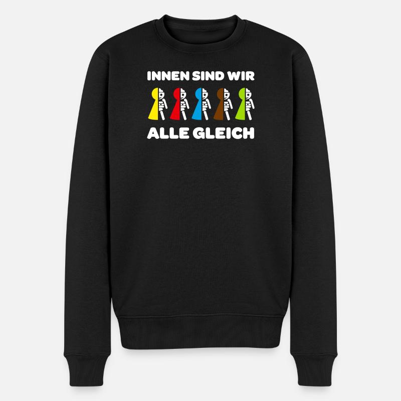 toleranz integration politik - Männer Premium Bio Pullover - Schwarz