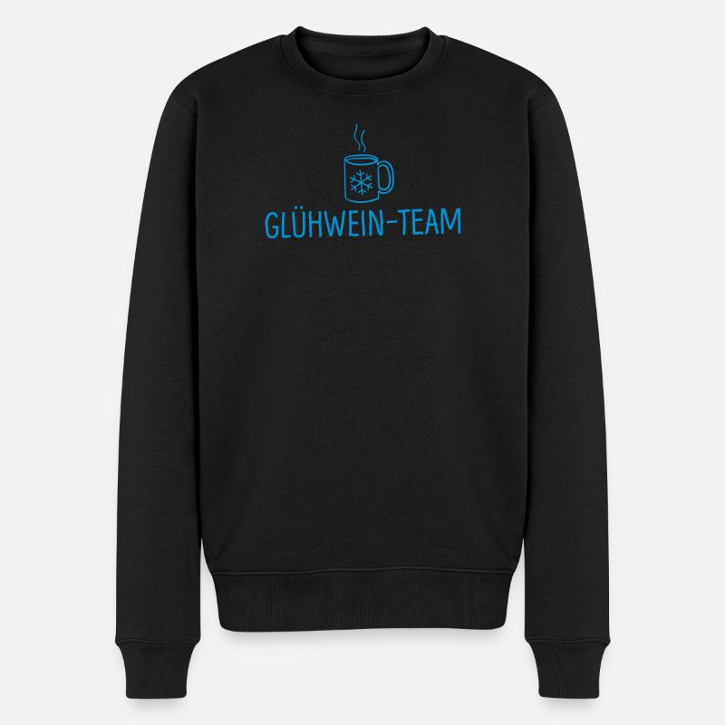 weihnachten glühwein glühweinteam - Männer Premium Bio Pullover - Schwarz