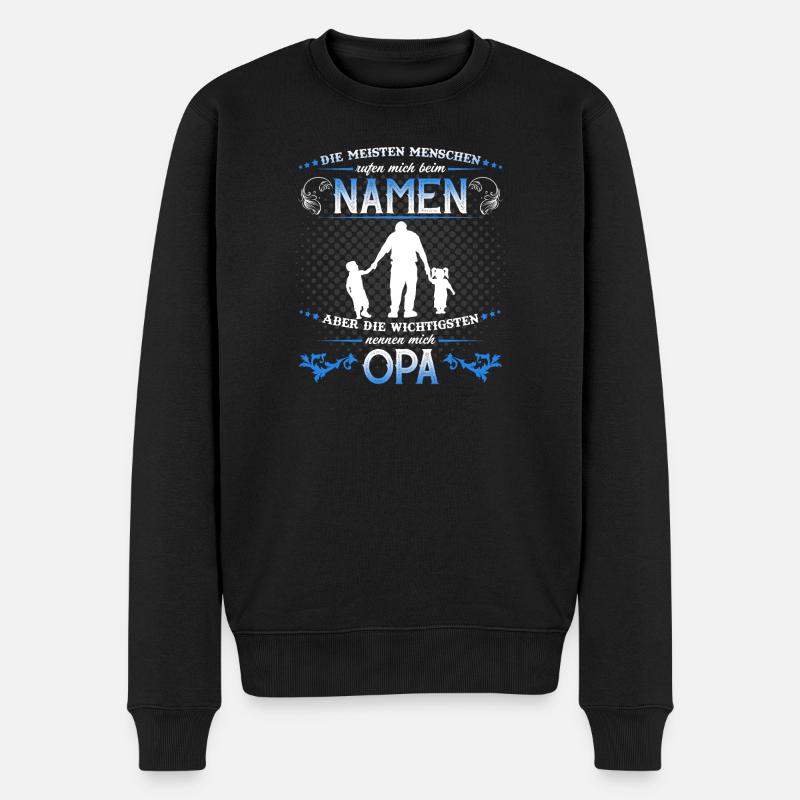 Opa Enkel T-Shirt Die Wichtigsten nennen mich OPA - Männer Premium Bio Pullover - Schwarz