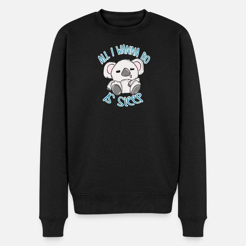Koala - Männer Premium Bio Pullover - Schwarz