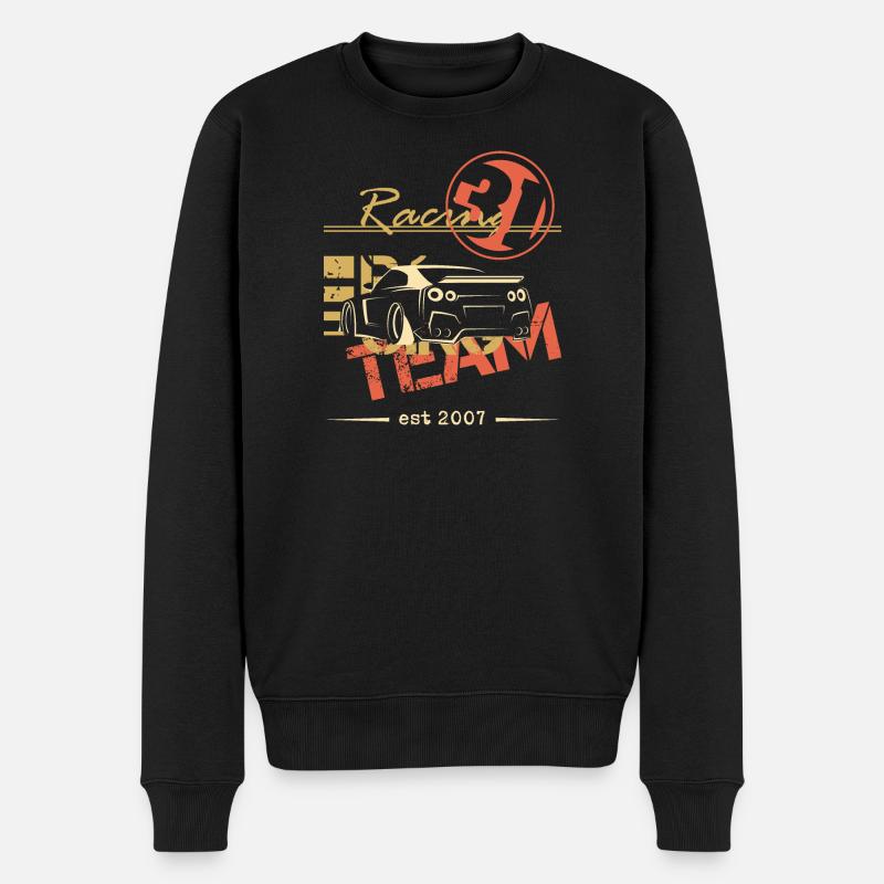 team racing gtr auto geschenkidee - Männer Premium Bio Pullover - Schwarz
