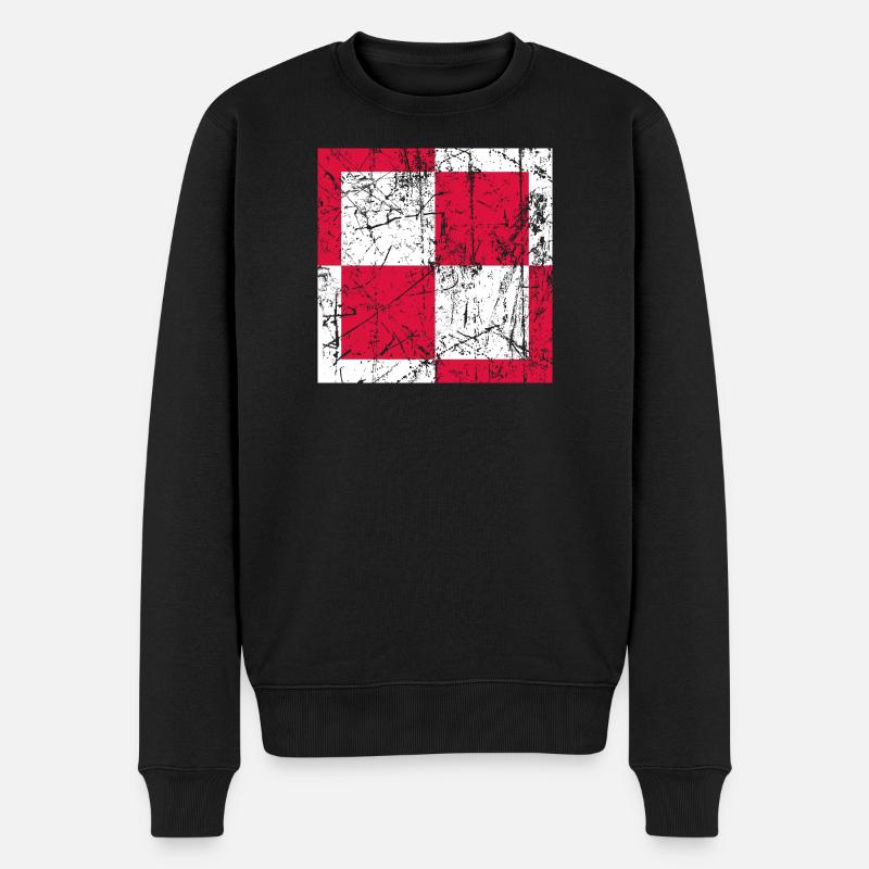 Fliegerabzeichen Polen Luftwaffe Roundel Polen - Männer Premium Bio Pullover - Schwarz