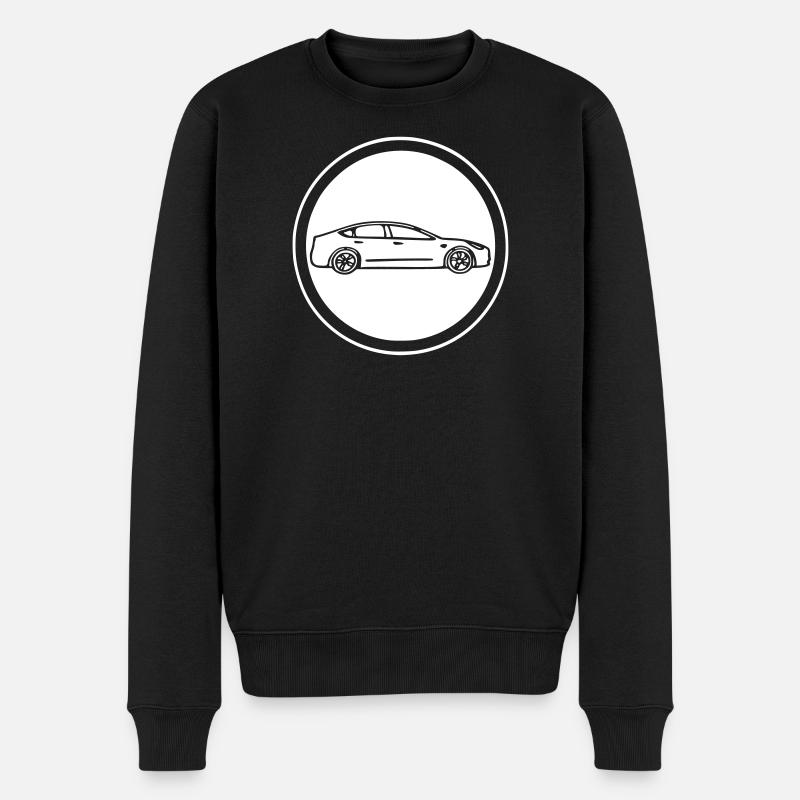 gezeichnetes Model 3 vom besten Autohersteller - Männer Premium Bio Pullover - Schwarz