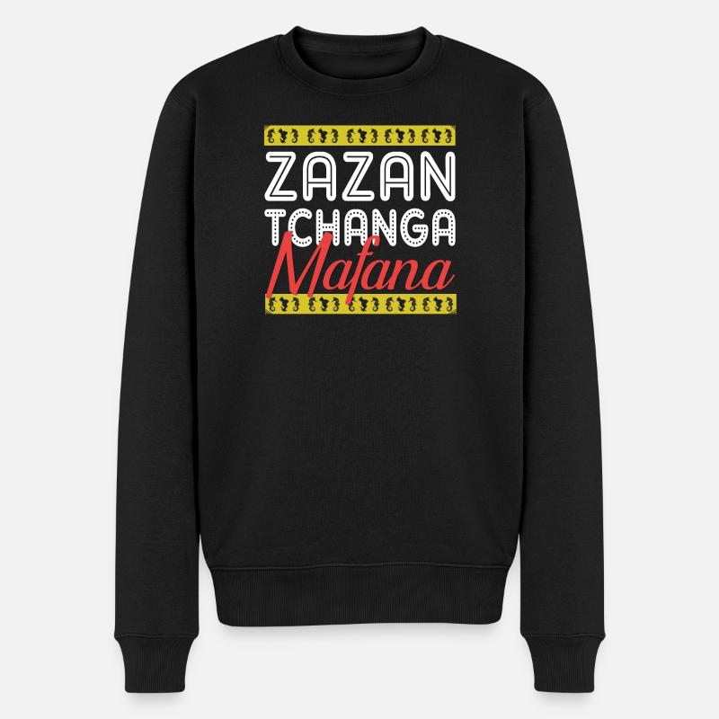 T-SHIRT ZAZAN TCHANGA MAFANA_MAYOTTE - Männer Premium Bio Pullover - Schwarz