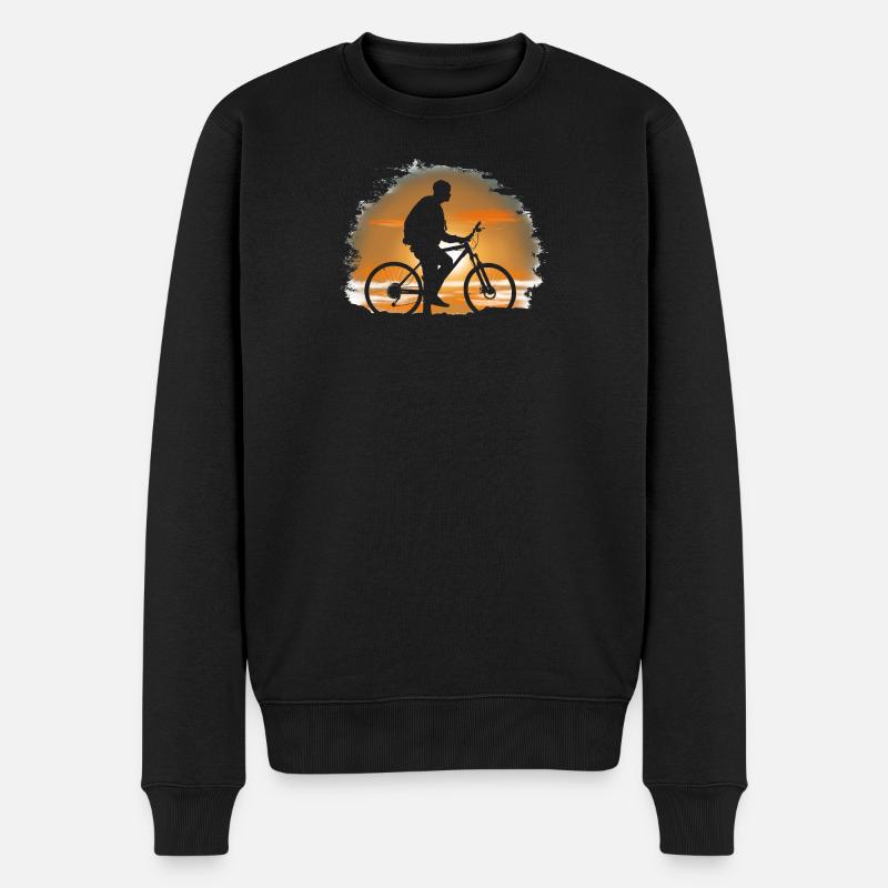 Fahrrad - Männer Premium Bio Pullover - Schwarz
