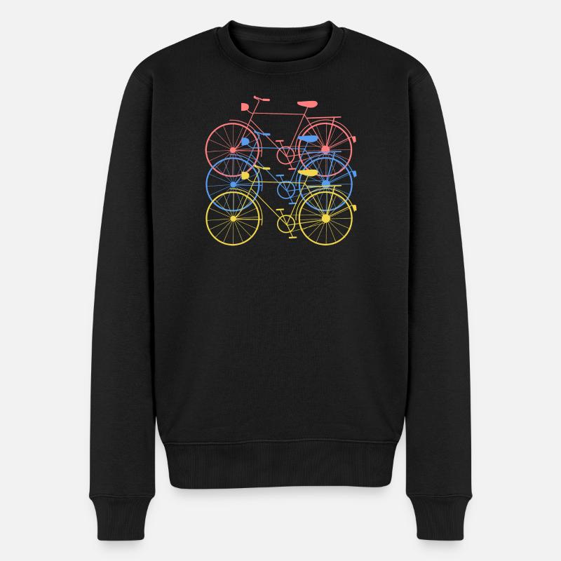 Fahrrad Rad - Männer Premium Bio Pullover - Schwarz