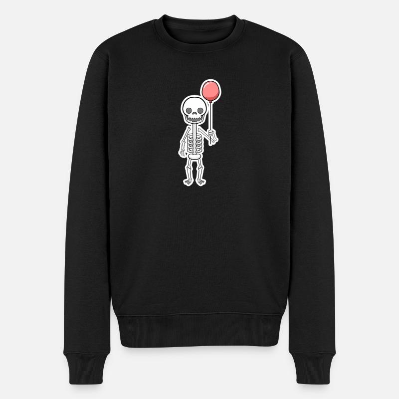 Halloween squelette - Pull Premium bio Homme - noir