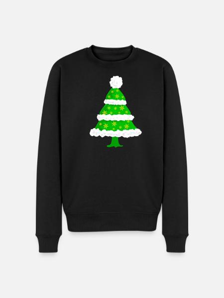 Christmas fir tree - Men's Premium Organic Jumper - black