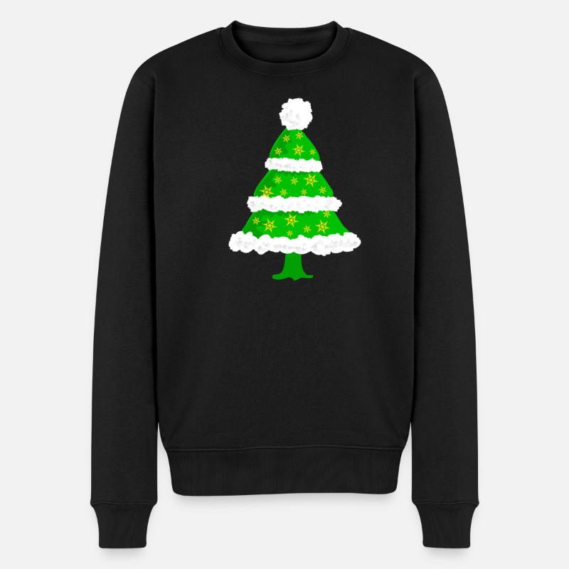 Tannenbaum Weihnachten - Männer Premium Bio Pullover - Schwarz