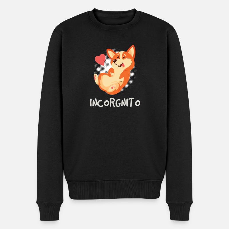 Corgi Wachhund Hund - Männer Premium Bio Pullover - Schwarz