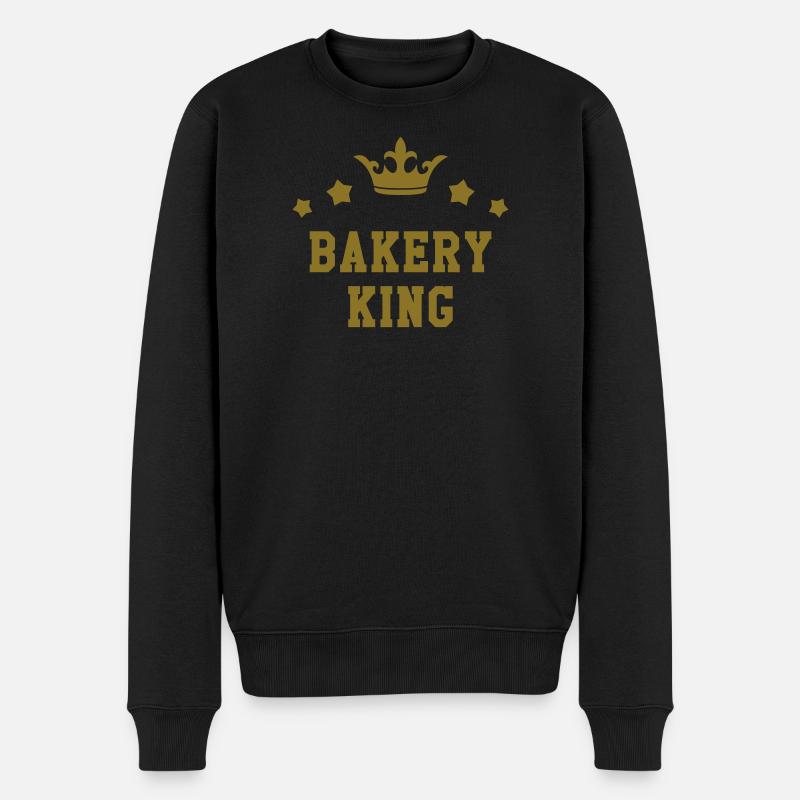 Bäckerei / Kuchen / Arbeit / Job - Männer Premium Bio Pullover - Schwarz