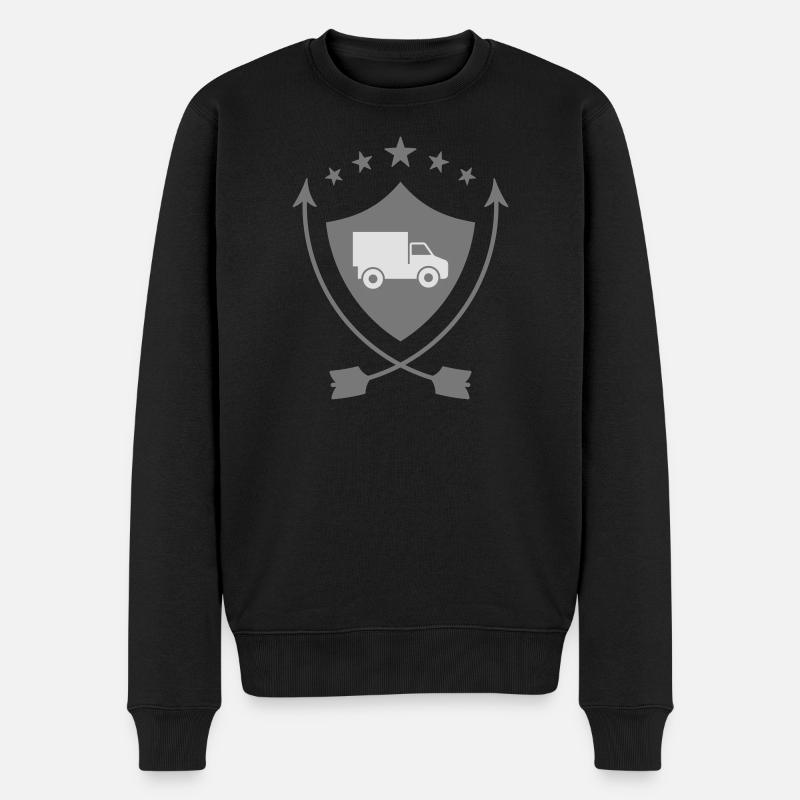 frachtführer / möbelpacker / mover / bewegen - Männer Premium Bio Pullover - Schwarz