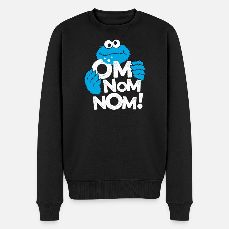 5 Rue Sésame Macaron Nom Nom - Pull Premium bio Homme - noir