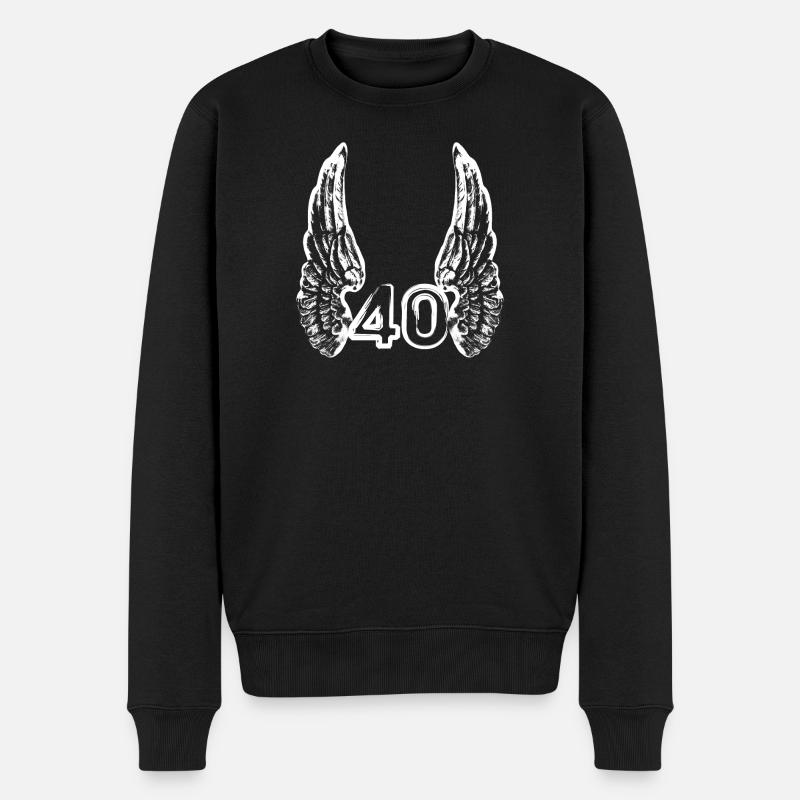 Geburtstag 40 Jahre - Männer Premium Bio Pullover - Schwarz