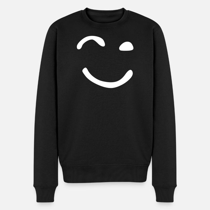 Le visage clignotant - Pull Premium bio Homme - noir
