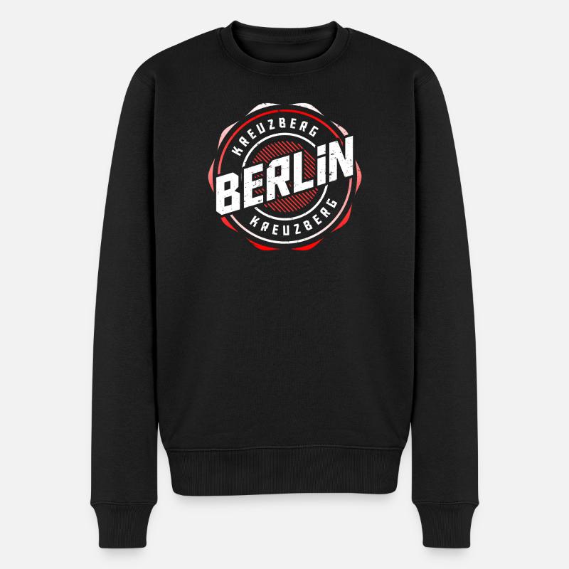 Berlin Kreuzberg - Männer Premium Bio Pullover - Schwarz