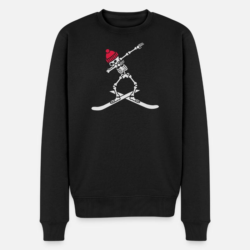 Dab dabbing skeleton ski skiing - Pull Premium bio Homme - noir
