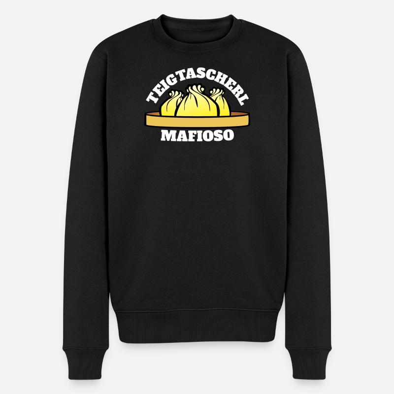 Teigtascherl Mafioso - Männer Premium Bio Pullover - Schwarz