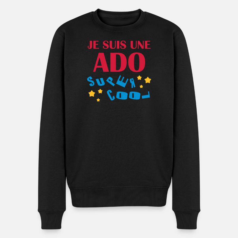 adolescent / enfant / ado / adolescente - Pull Premium bio Homme - noir