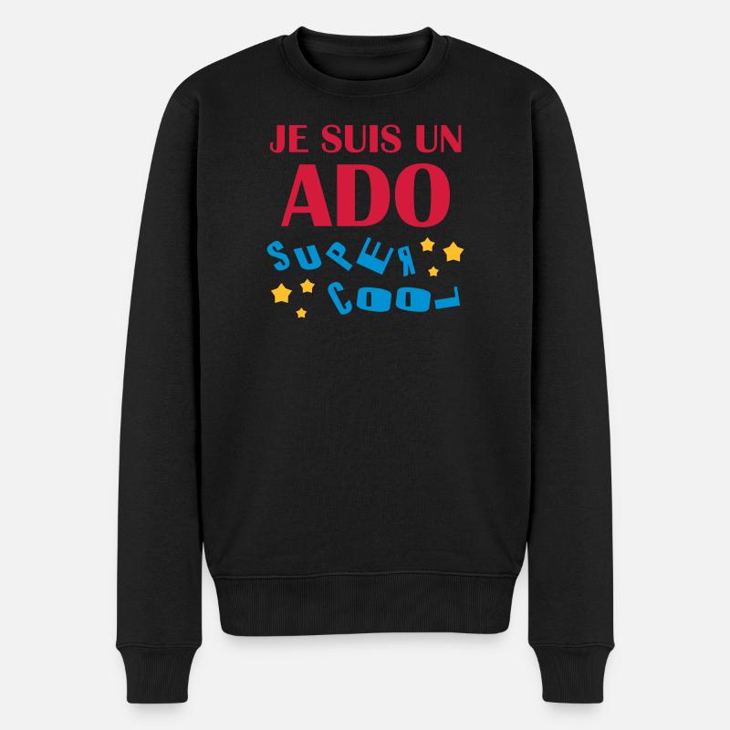 adolescent / enfant / ado / adolescente - Pull Premium bio Homme - noir