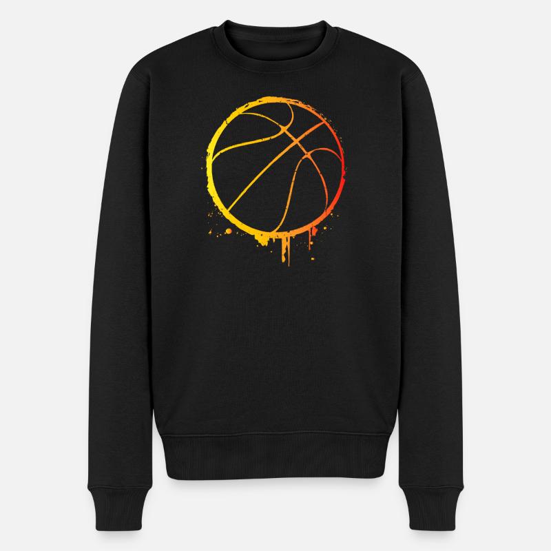 Basketballer - Basketball - BBall - Basket Ball - Männer Premium Bio Pullover - Schwarz