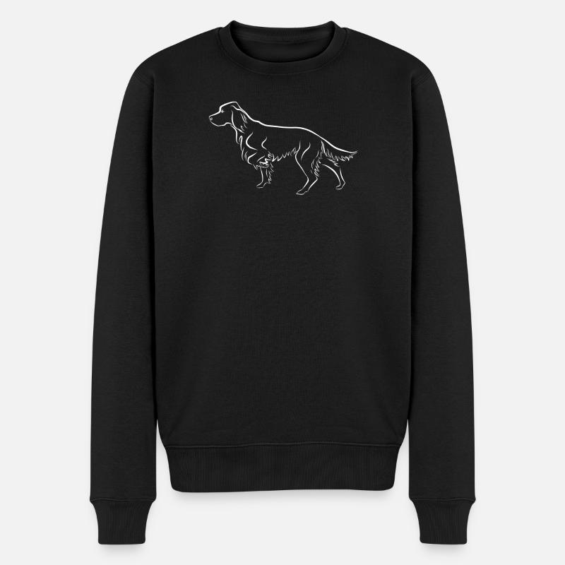 Setter vorstehend - Männer Premium Bio Pullover - Schwarz