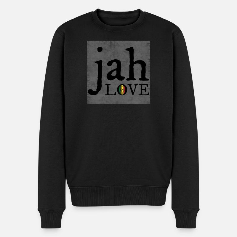Jah Love Graffiti Design - Männer Premium Bio Pullover - Schwarz