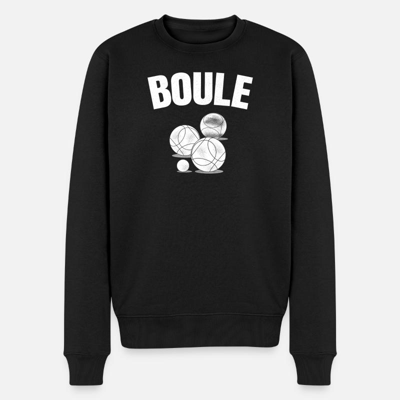 Boule Kugel Spiel Petanque Boules Sport Turnier - Männer Premium Bio Pullover - Schwarz