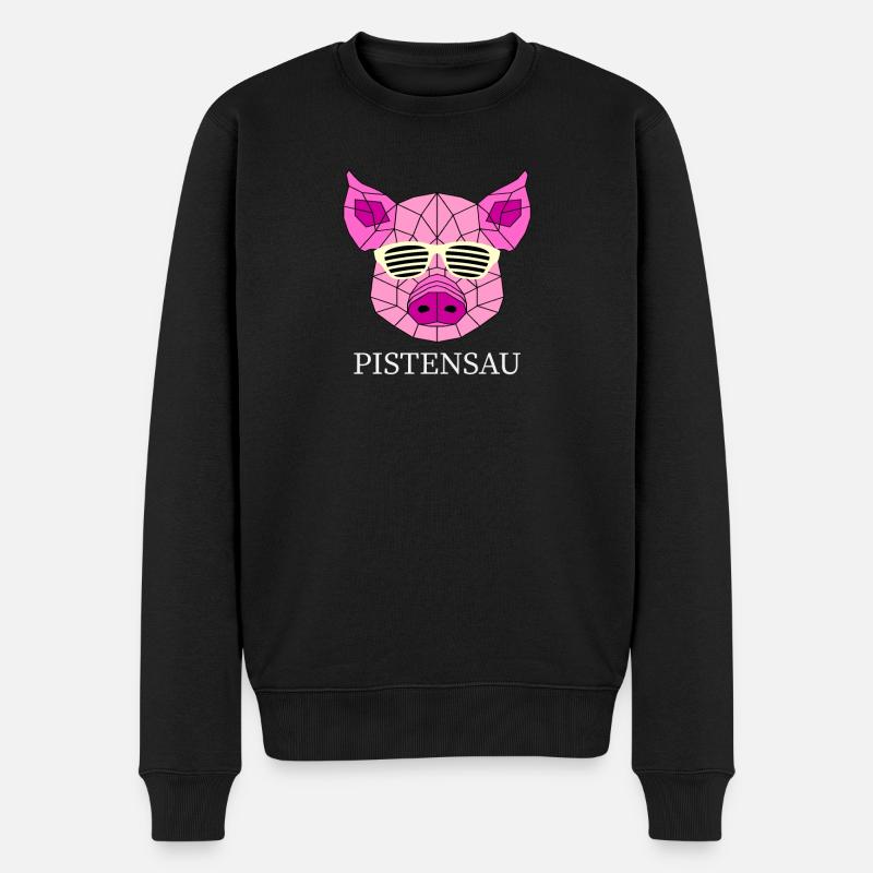 PISTENSAU - Männer Premium Bio Pullover - Schwarz