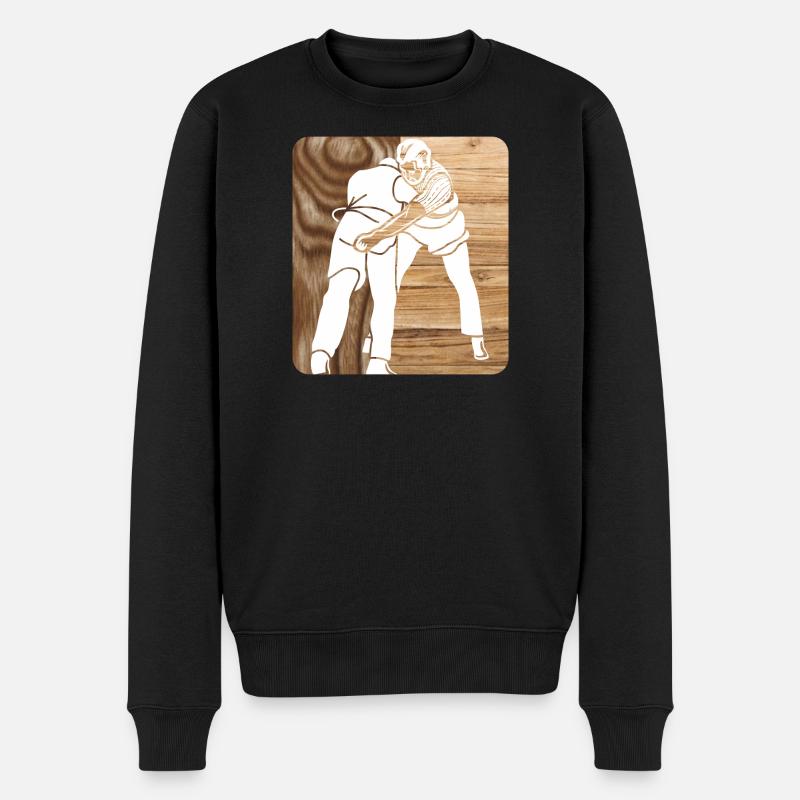 Hosenlupf Scgwingen Schwinger sind aus hartem Holz - Männer Premium Bio Pullover - Schwarz