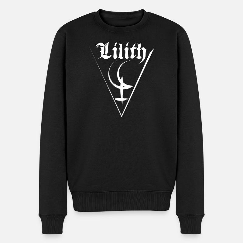 Symbol von Lilith - Männer Premium Bio Pullover - Schwarz
