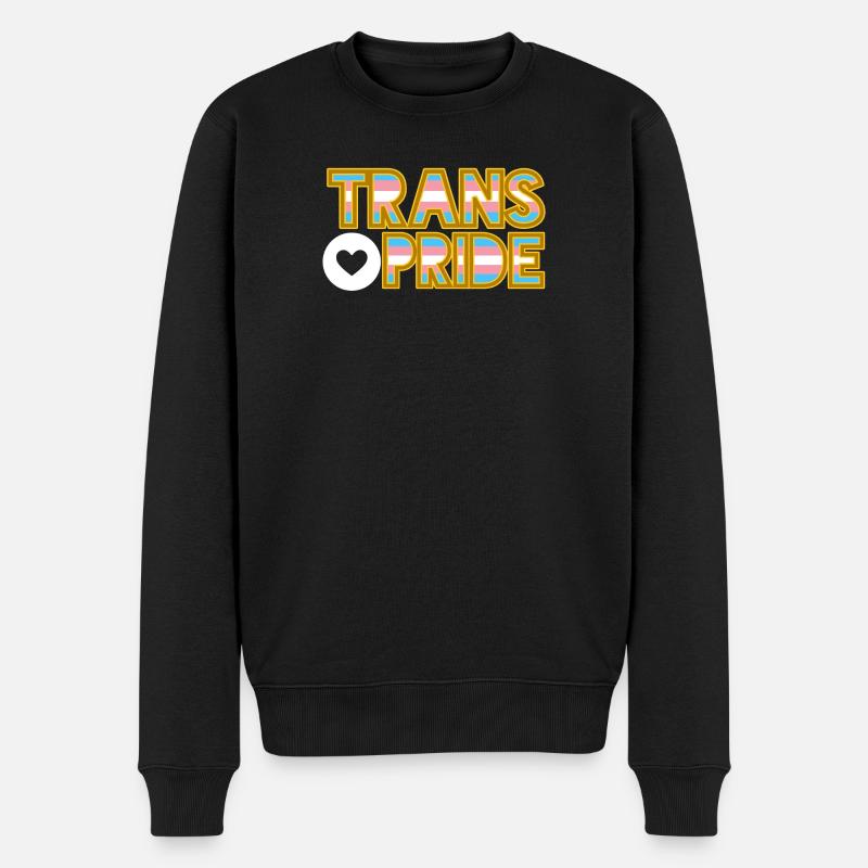 Transgender Pride - Männer Premium Bio Pullover - Schwarz