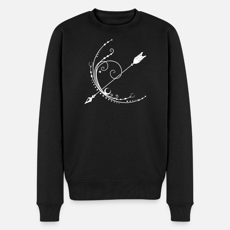 Flèche et arc lune croissant - Pull Premium bio Homme - noir