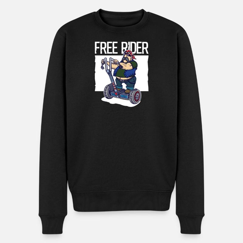 Motorräder Motorrad Freiheit Unabhängigkeit Lustig - Männer Premium Bio Pullover - Schwarz