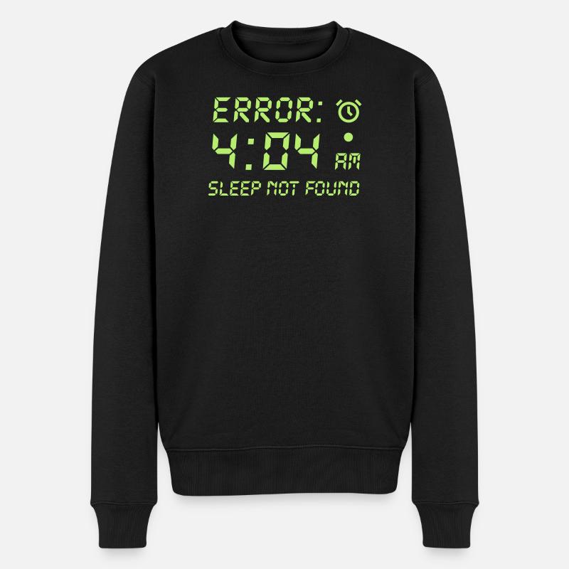 Erreur 404, sommeil pas trouvé joueur programmeur drôle - Pull Premium bio Homme - noir