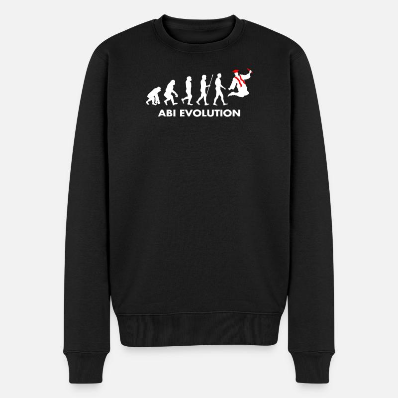 Abitur Abiturient Schulabschluss Evolution Abi - Männer Premium Bio Pullover - Schwarz
