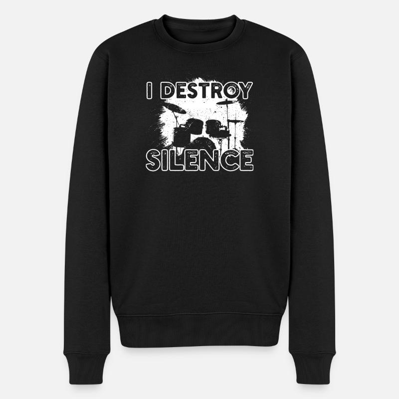 Schlagzeug Schlagzeuger - Männer Premium Bio Pullover - Schwarz
