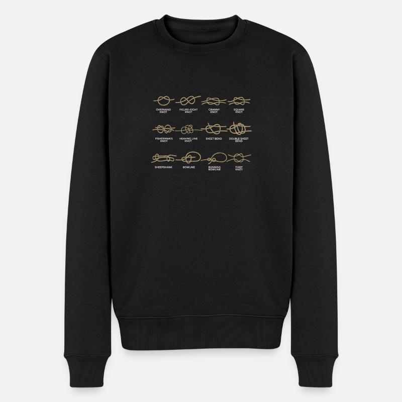 Både knude knude - Økologisk premium-sweatshirt til mænd - sort