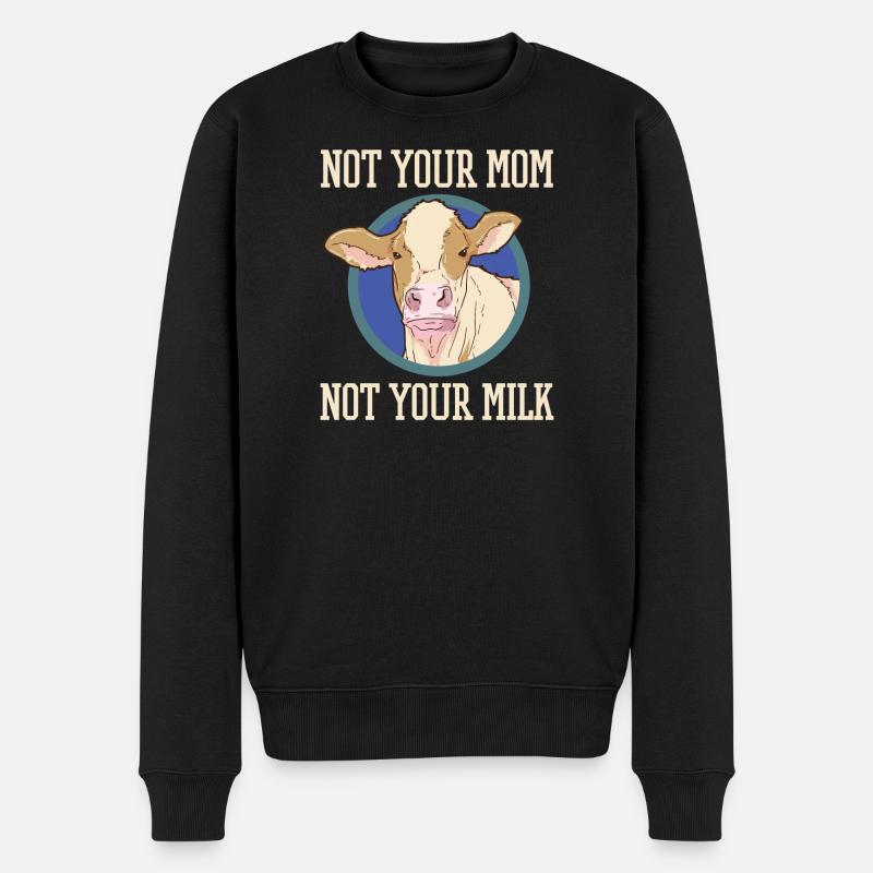 Vache vegan vegan - Pull Premium bio Homme - noir